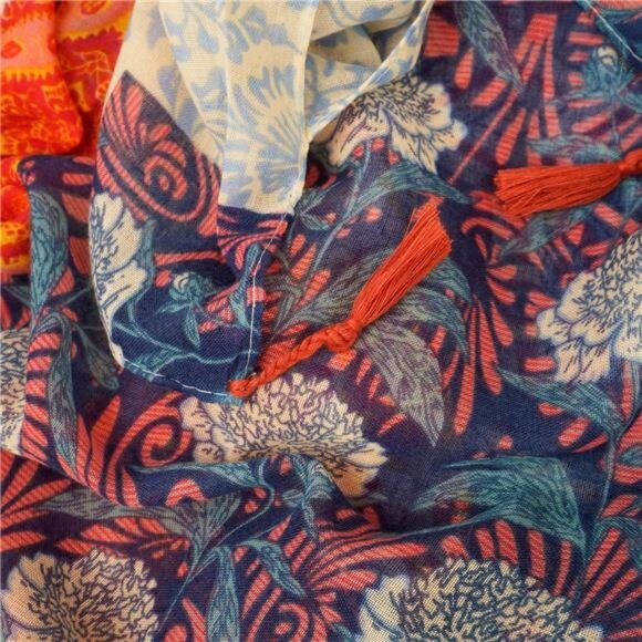 Large Boho Scarf for Women Lightweight Floral Printed Scarves Fall - Picture 13 of 16